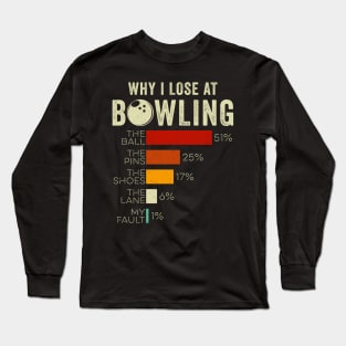 Why I lose at Bowling Funny Long Sleeve T-Shirt